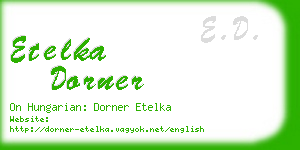 etelka dorner business card